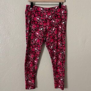 Disney Minnie Mouse Leggings LulaRoe Tall & Curvy Pink